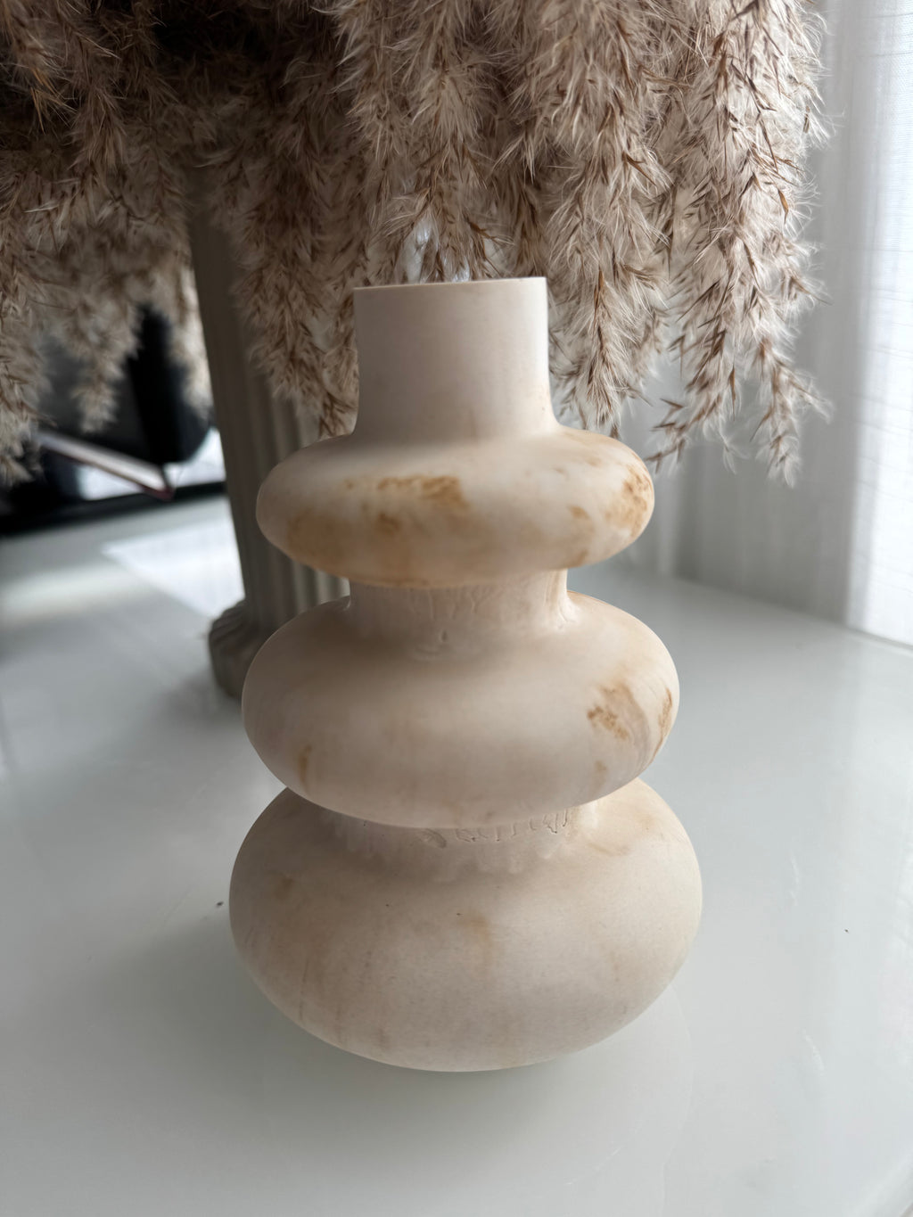 Dreistufige Skulpturale Vase