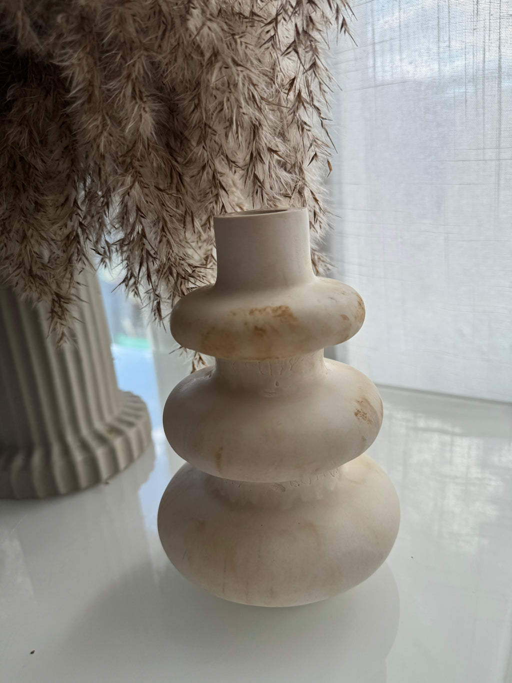 Dreistufige Skulpturale Vase