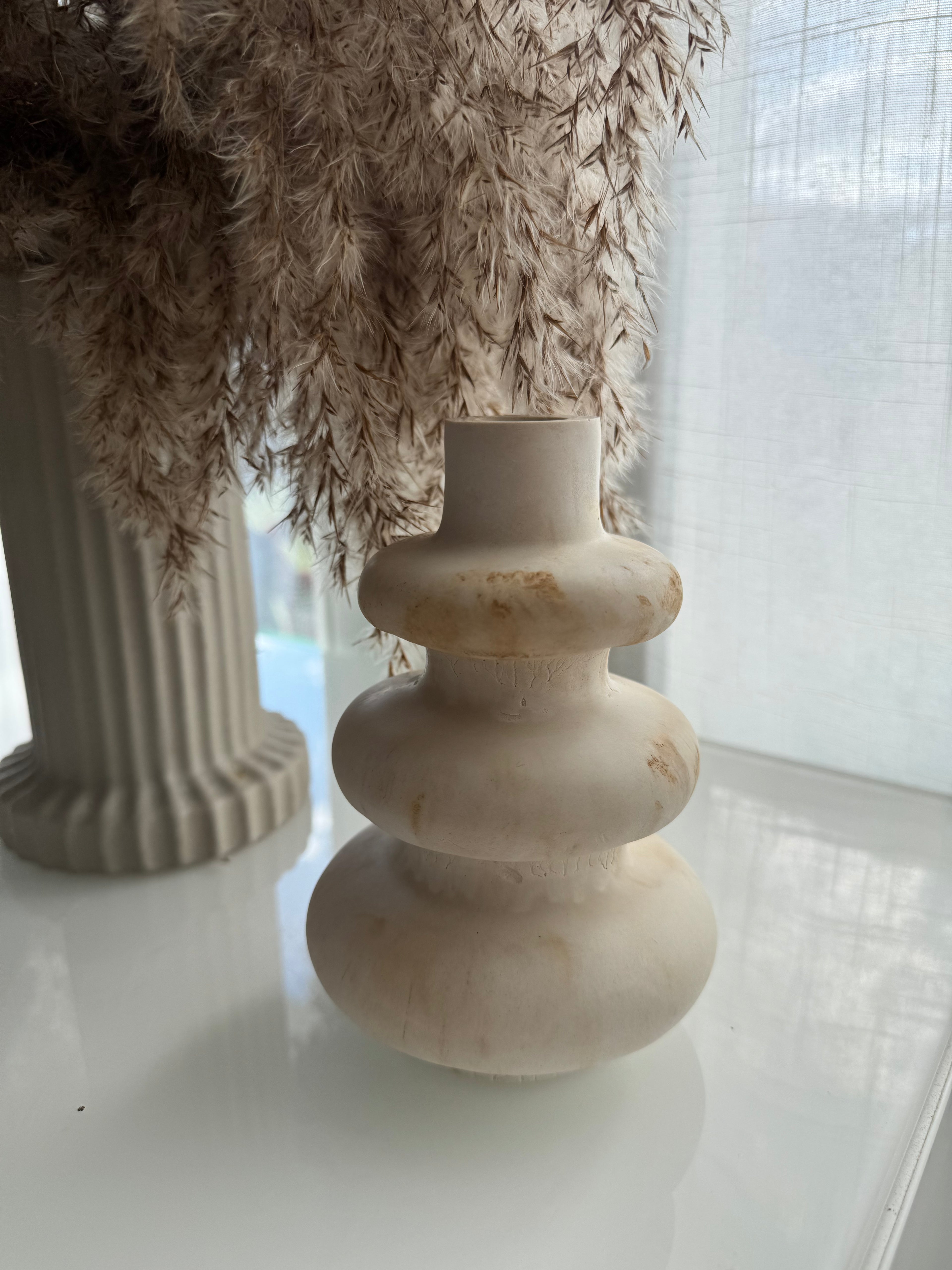 Dreistufige Skulpturale Vase