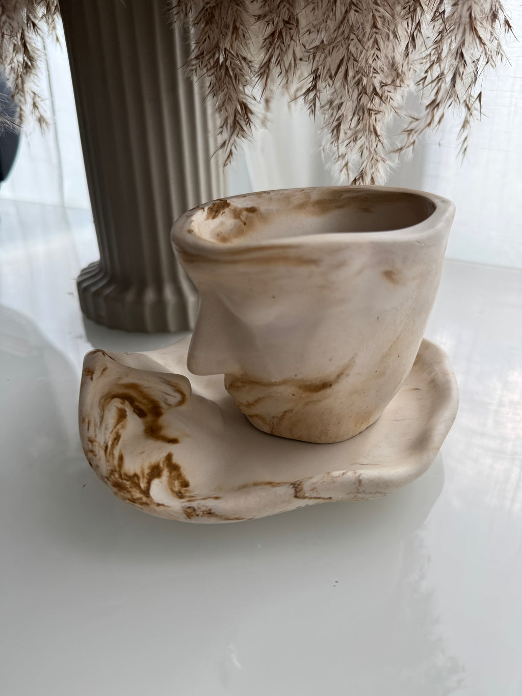 Dual Face Sculptural Planter Set