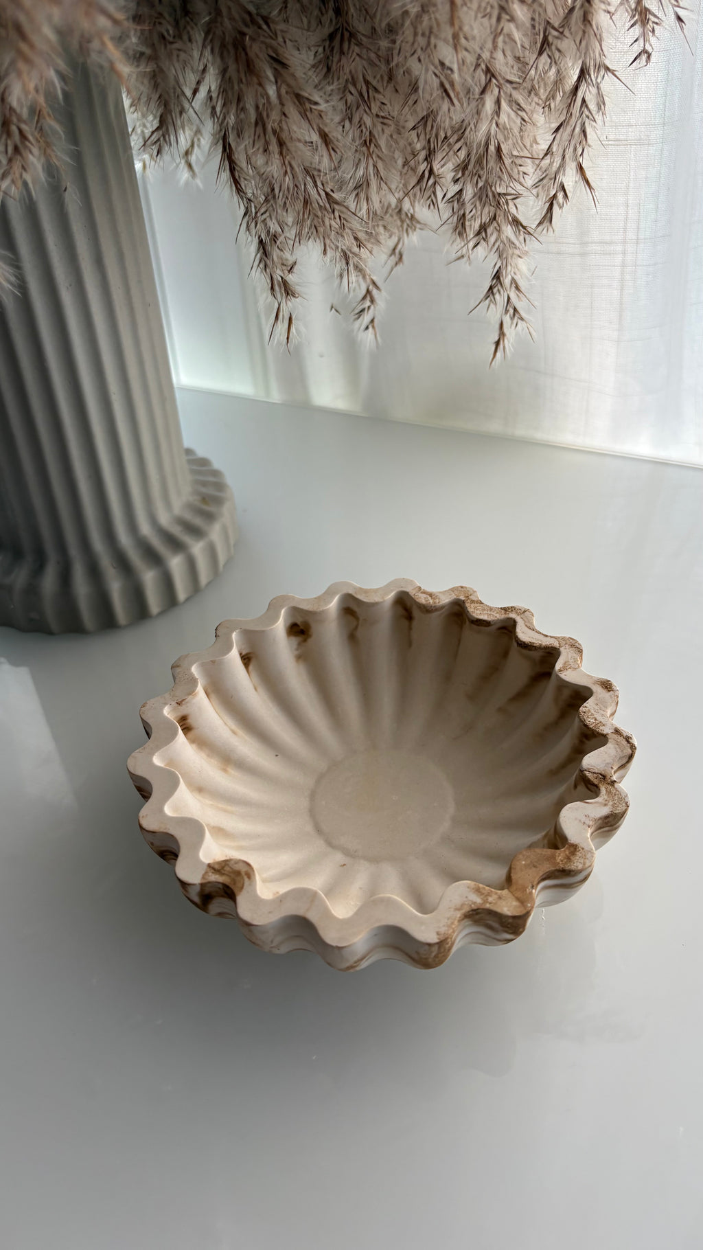 Origami Wave Lace Dish Plate