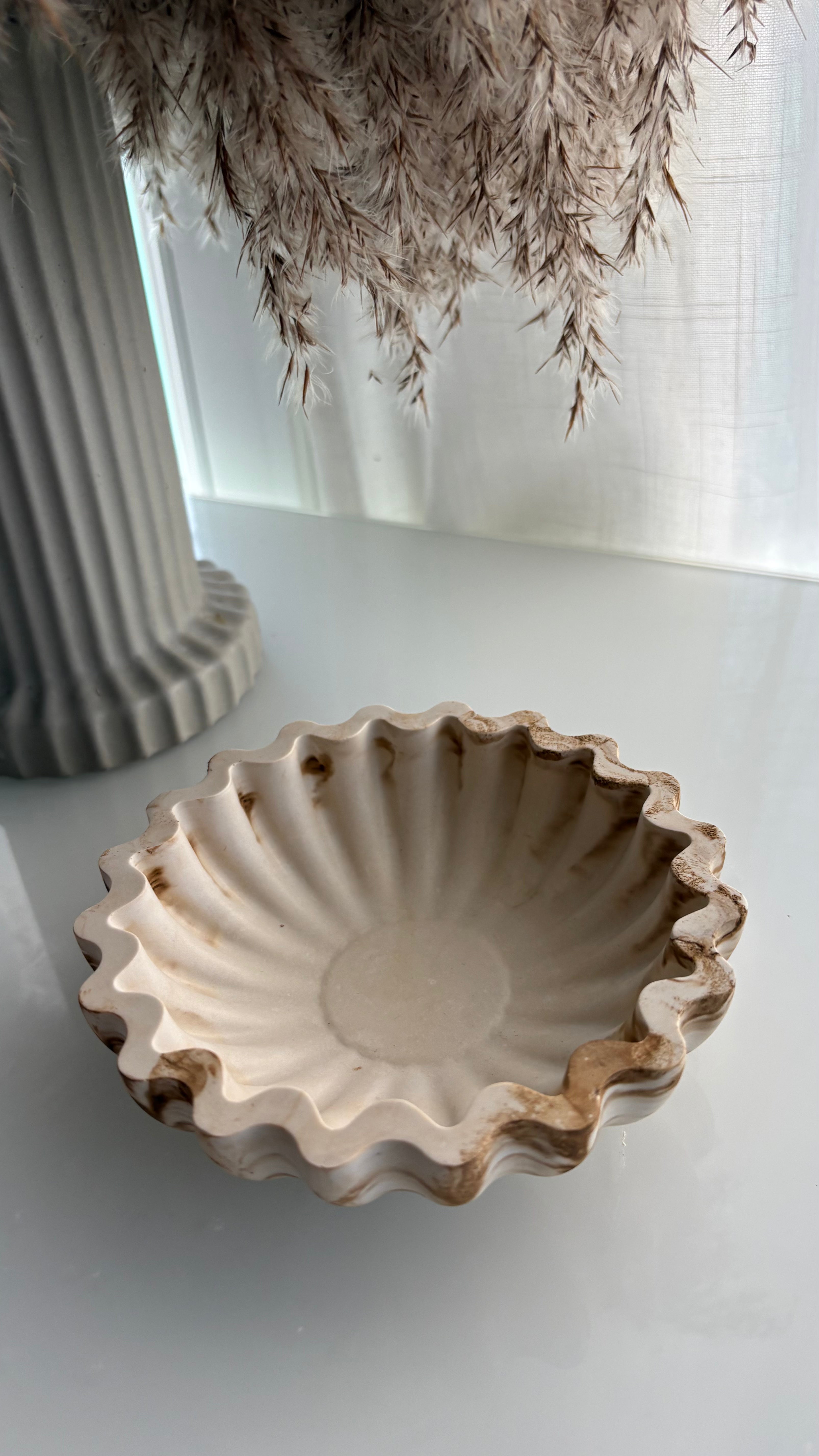 Origami Wave Lace Dish Plate