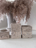 Sandstone Glow Candle Holder Set