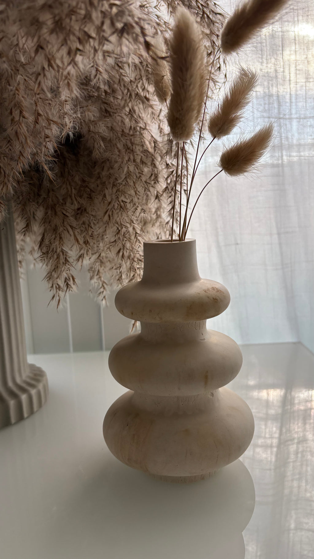 Dreistufige Skulpturale Vase